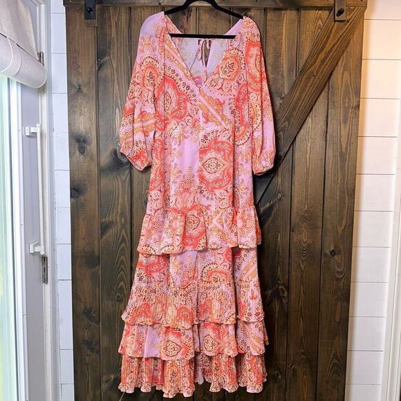 NWOT Monsoon Laetita Ruffle Tiered Maxi Dress - Picture 7 of 11